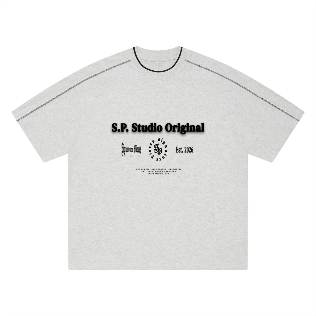 S.P. Studio O. x B.L. Oversized Contrast Tape T-Shirt