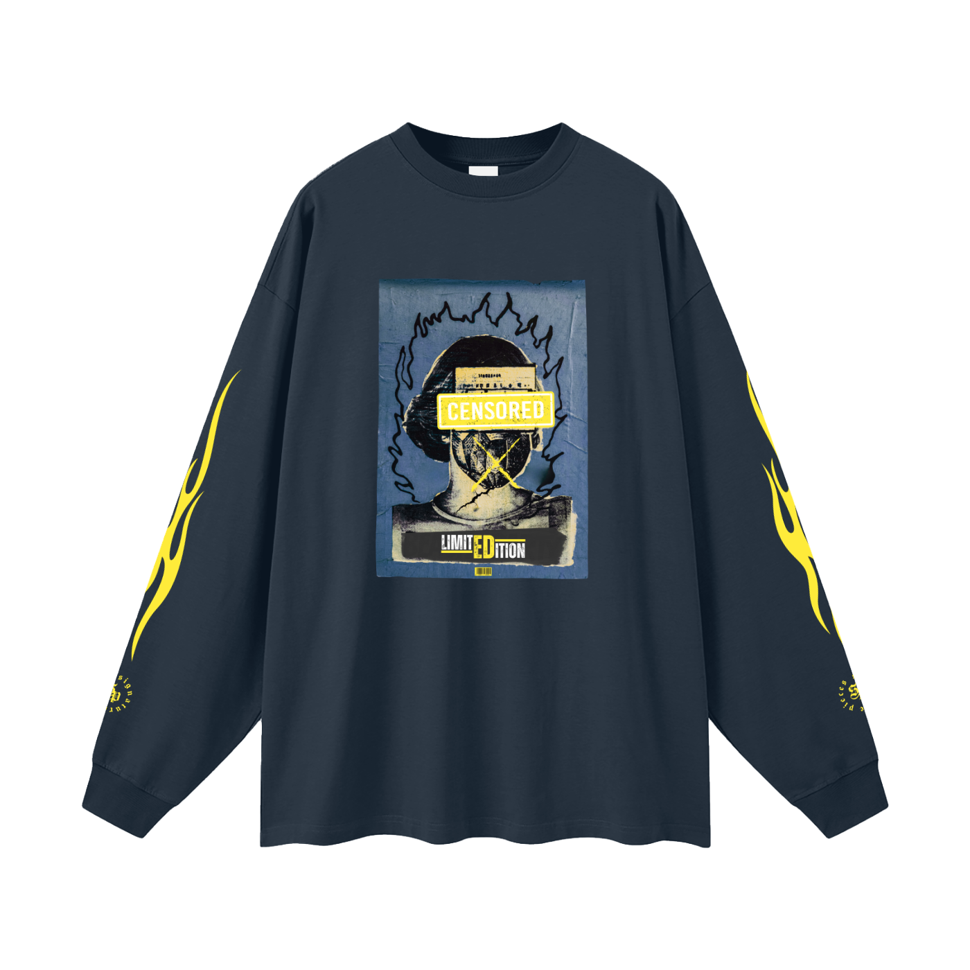 Censored L.E. x A.I.D. Oversized Long Sleeve Graphic Tee