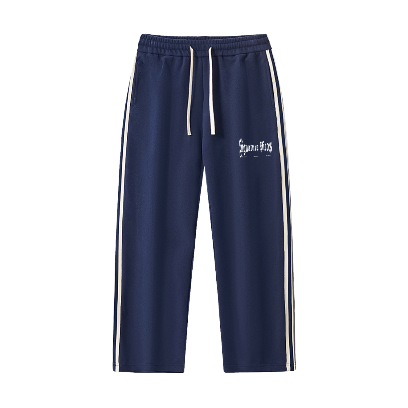 Contrast Side-Stripe Straight-Leg Pants (3 Colorways)