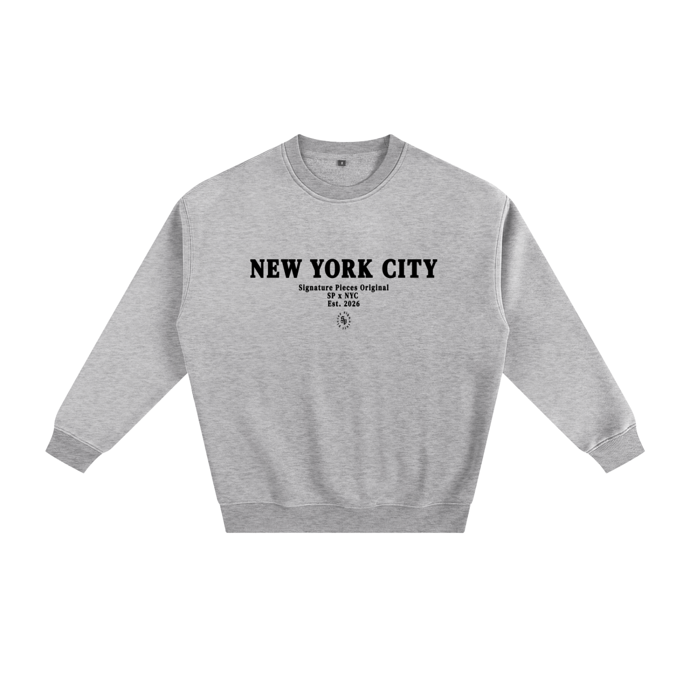 S.P. x NYC Gray Fleeced Sweatshirt