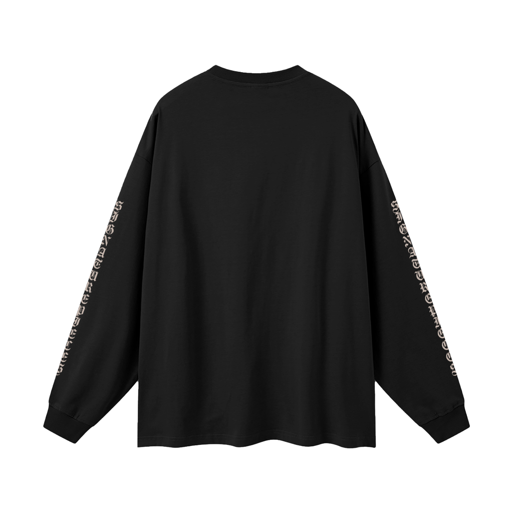 R.K. x S.P. Thomas Family Black Oversized Long Sleeve Tee