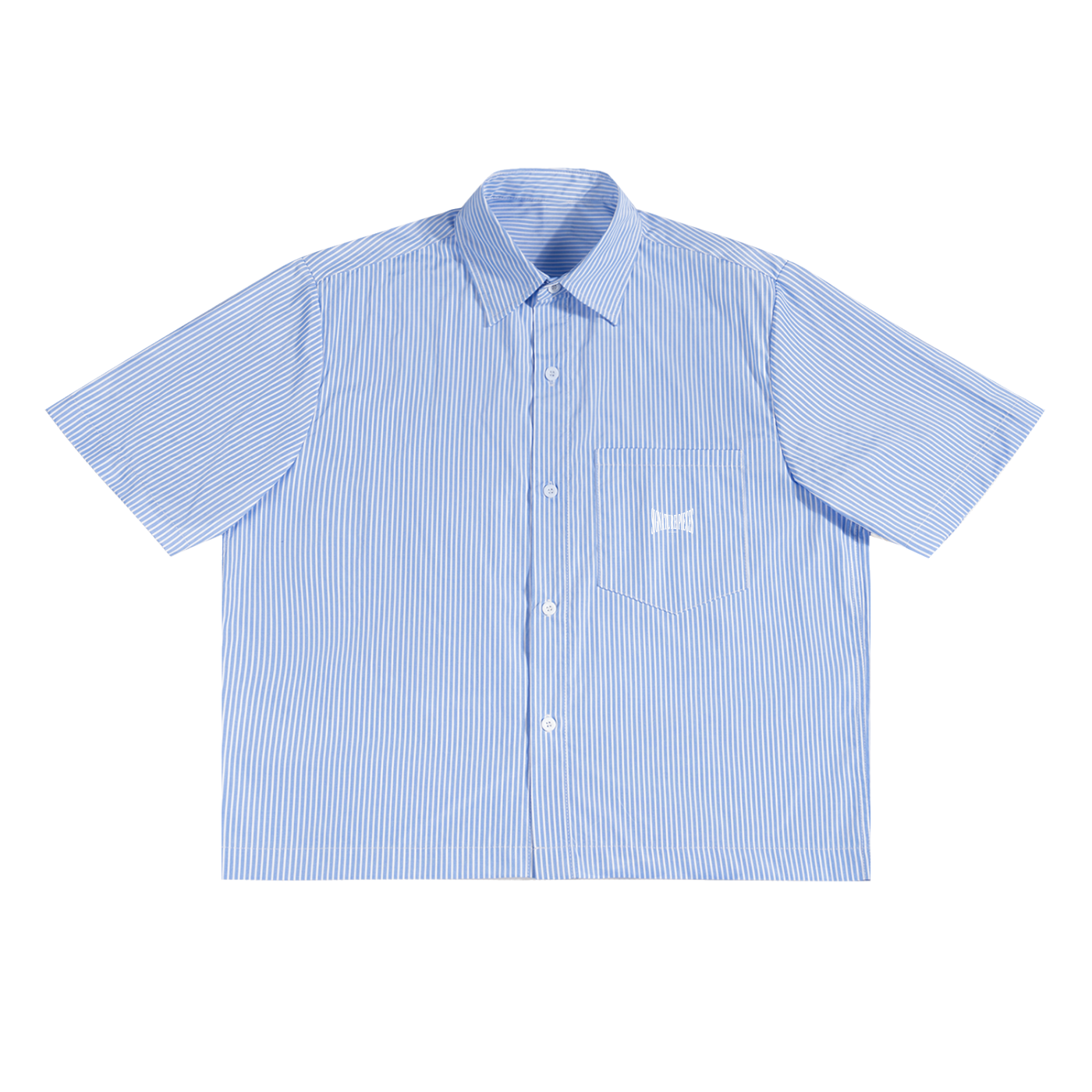 S.P. x O.L. Boxy Oversized Vertical Stripe Button Down
