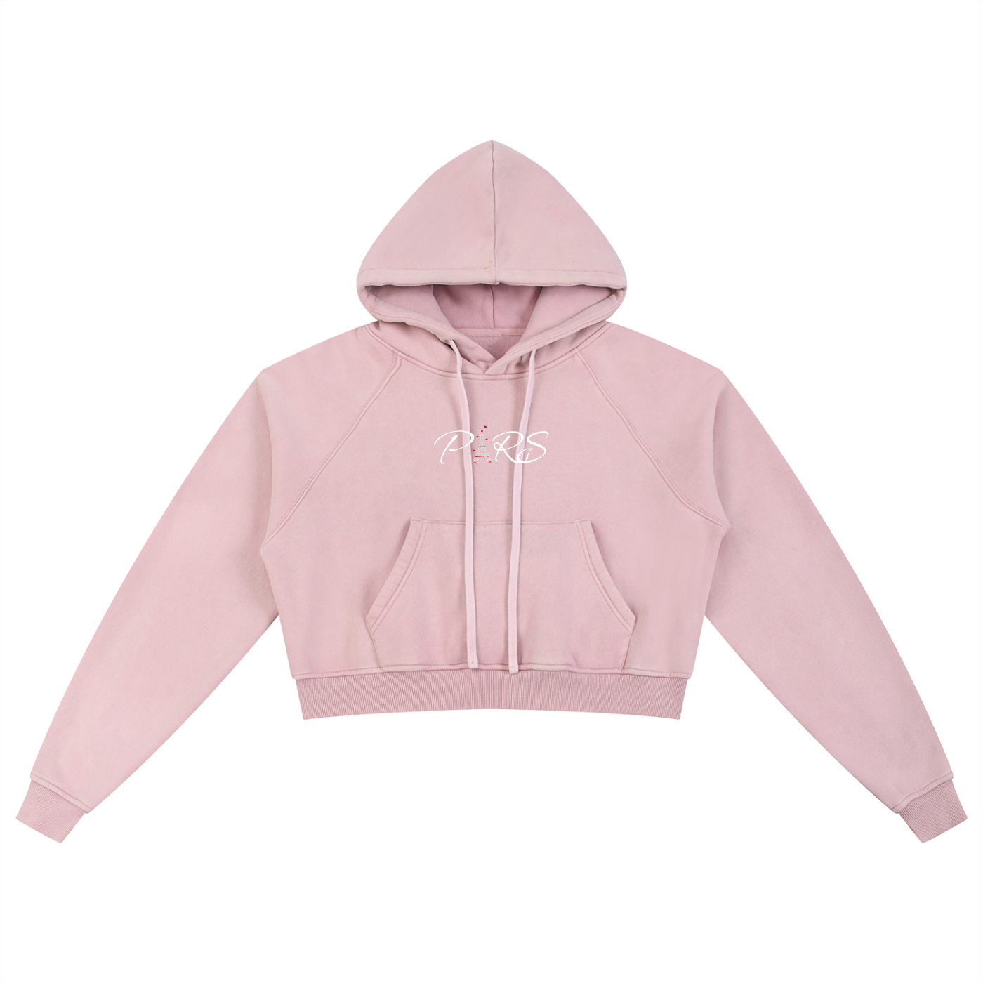 Paris Love Cropped Hoodie