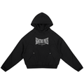 S.P. Per Sempre' Black Curved Panel Raglan Hoodie