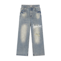 Vintage Wash Distressed Denim Jeans