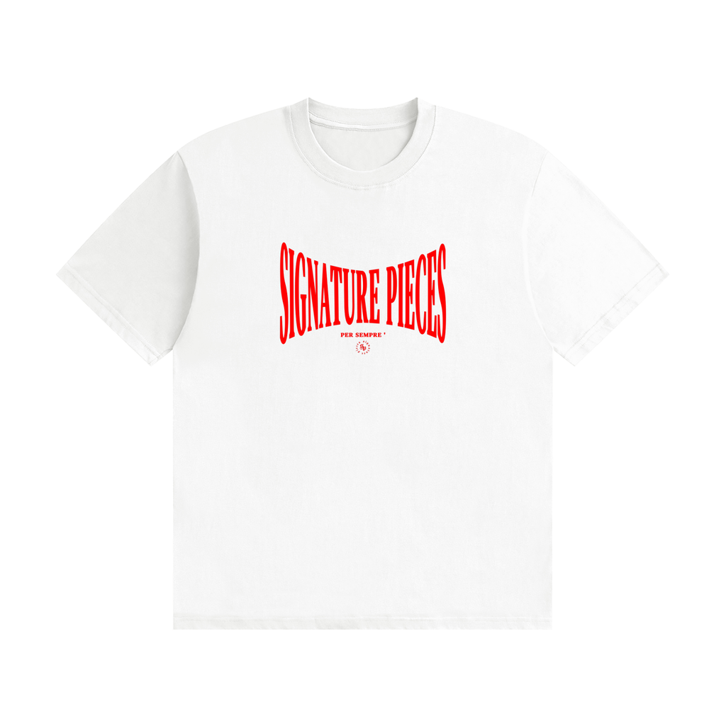 S.P. x Red O.L. White Seamless Cotton Tee