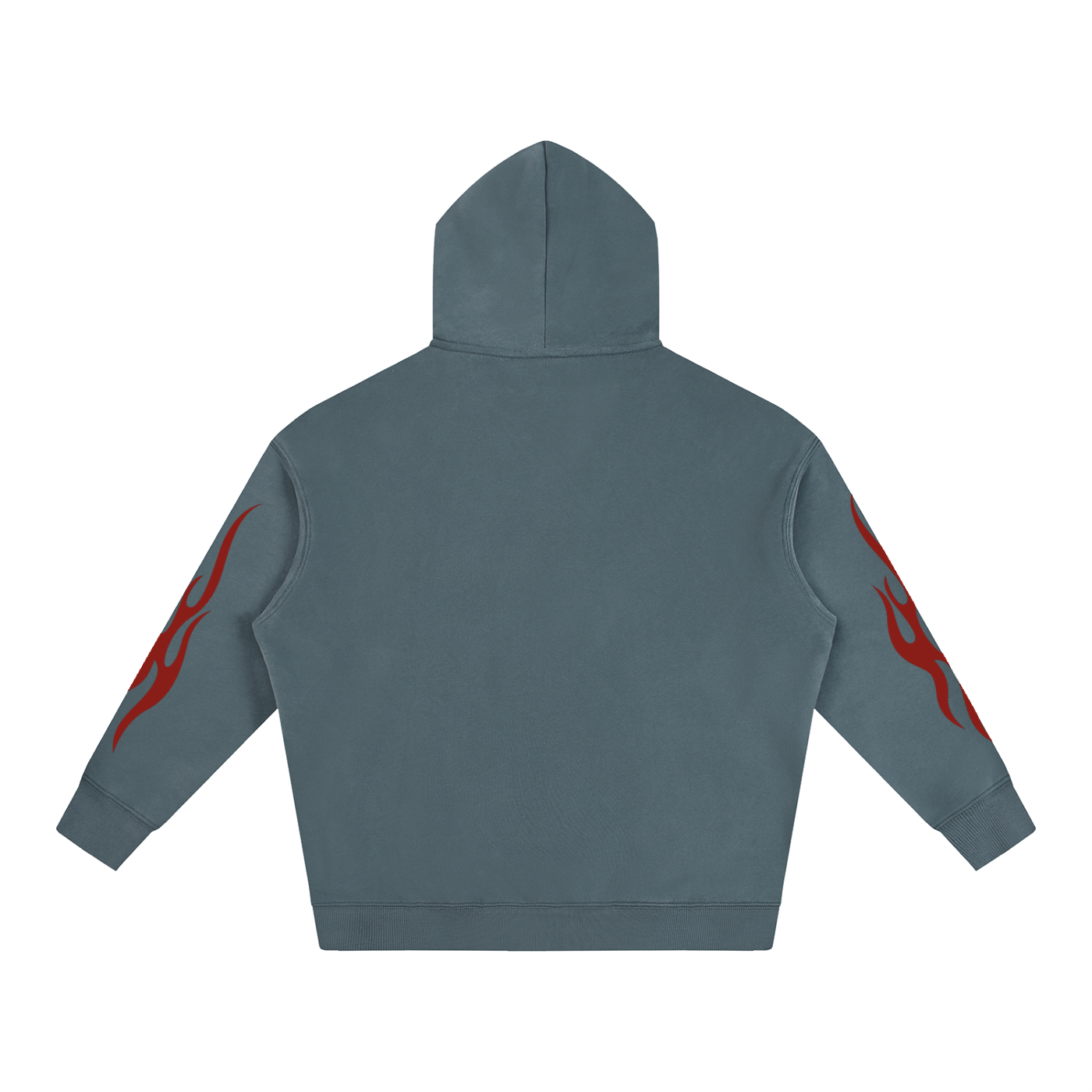 S.P. x L.E. Burgundy Flame Oversize Graphic Hoodie (4 Colorways)