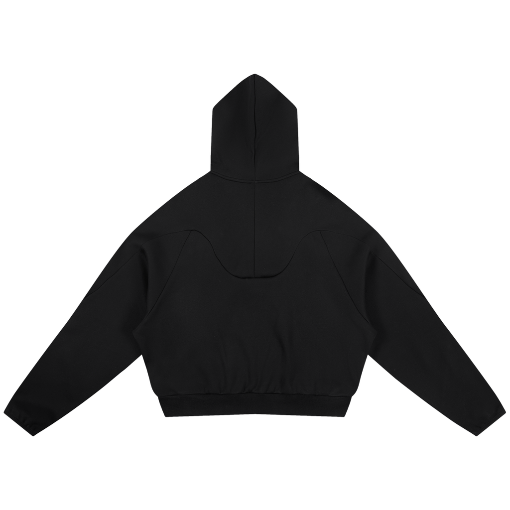 S.P. x O.L. Black Curved Panel Raglan Hoodie