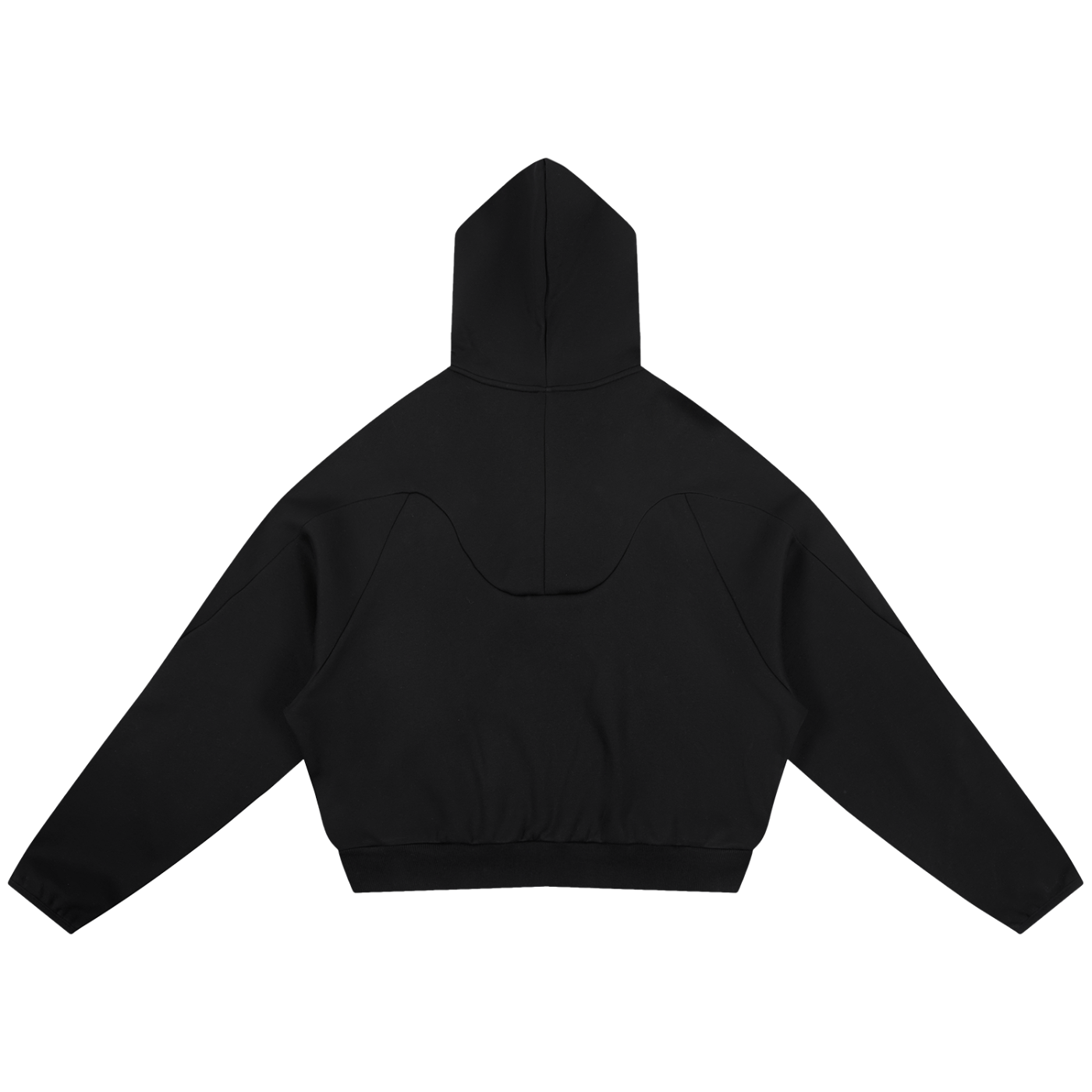S.P. x O.L. Black Curved Panel Raglan Hoodie