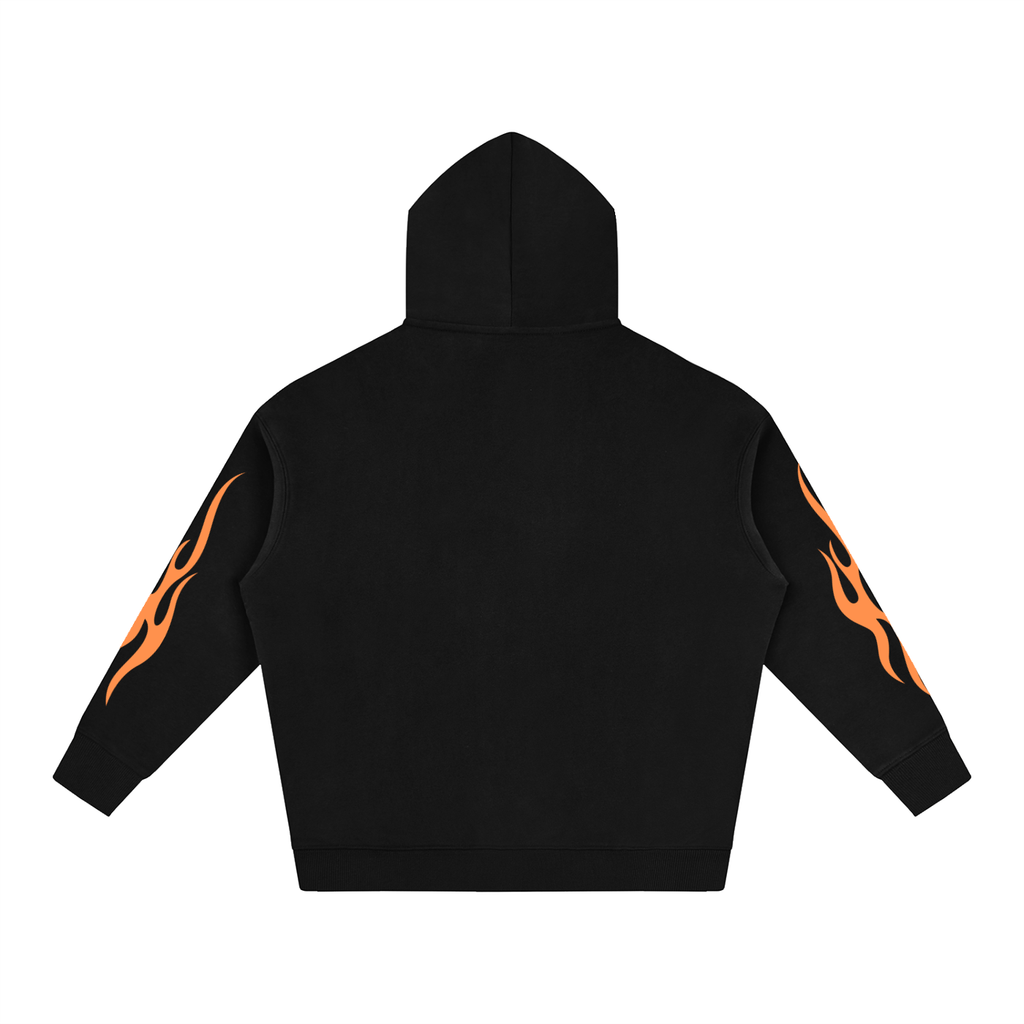 S.P. x L.E. Orange Flame Oversize Graphic Hoodie (5 Colorways)