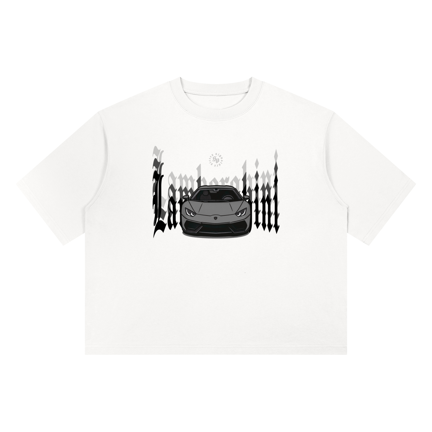 Lamborghini Heavyweight White Graphic Tee