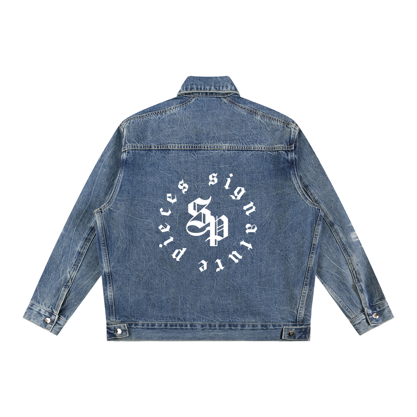 Vintage Wash Zip Up Denim Jacket
