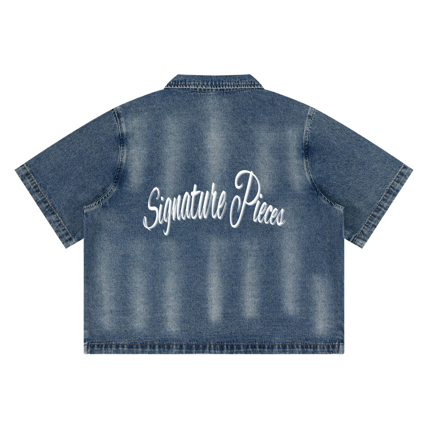 S.L. II Vintage Washed Full-Zip Denim Shirt