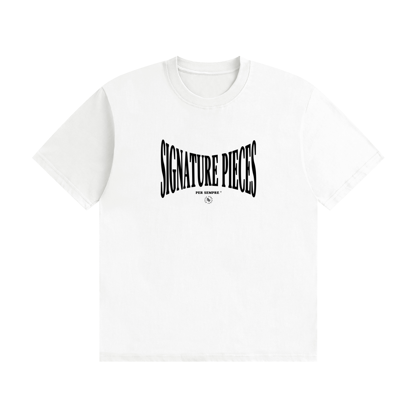 S.P. x Black O.L. White Seamless Cotton Tee