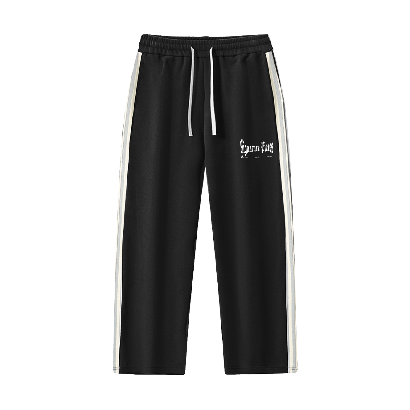 Contrast Side-Stripe Straight-Leg Pants (3 Colorways)