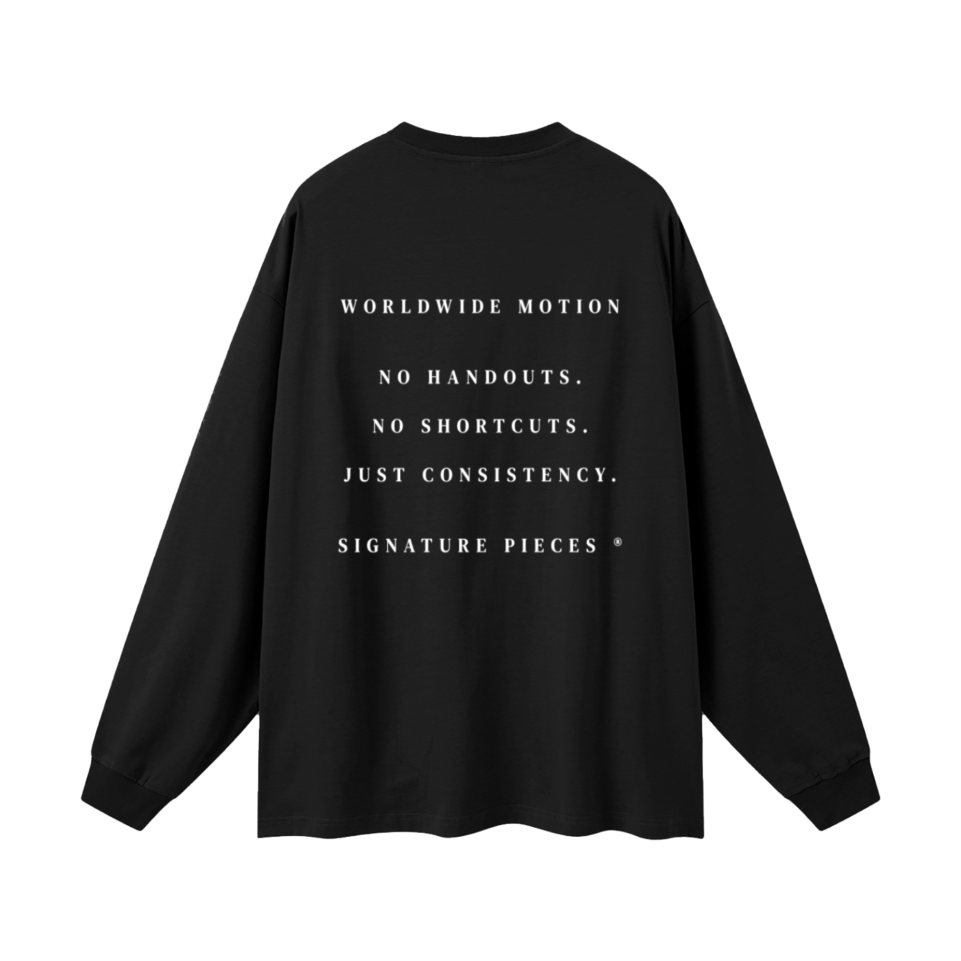 S.P. x White O.L. Black Oversized Long Sleeve Tee (Scale)
