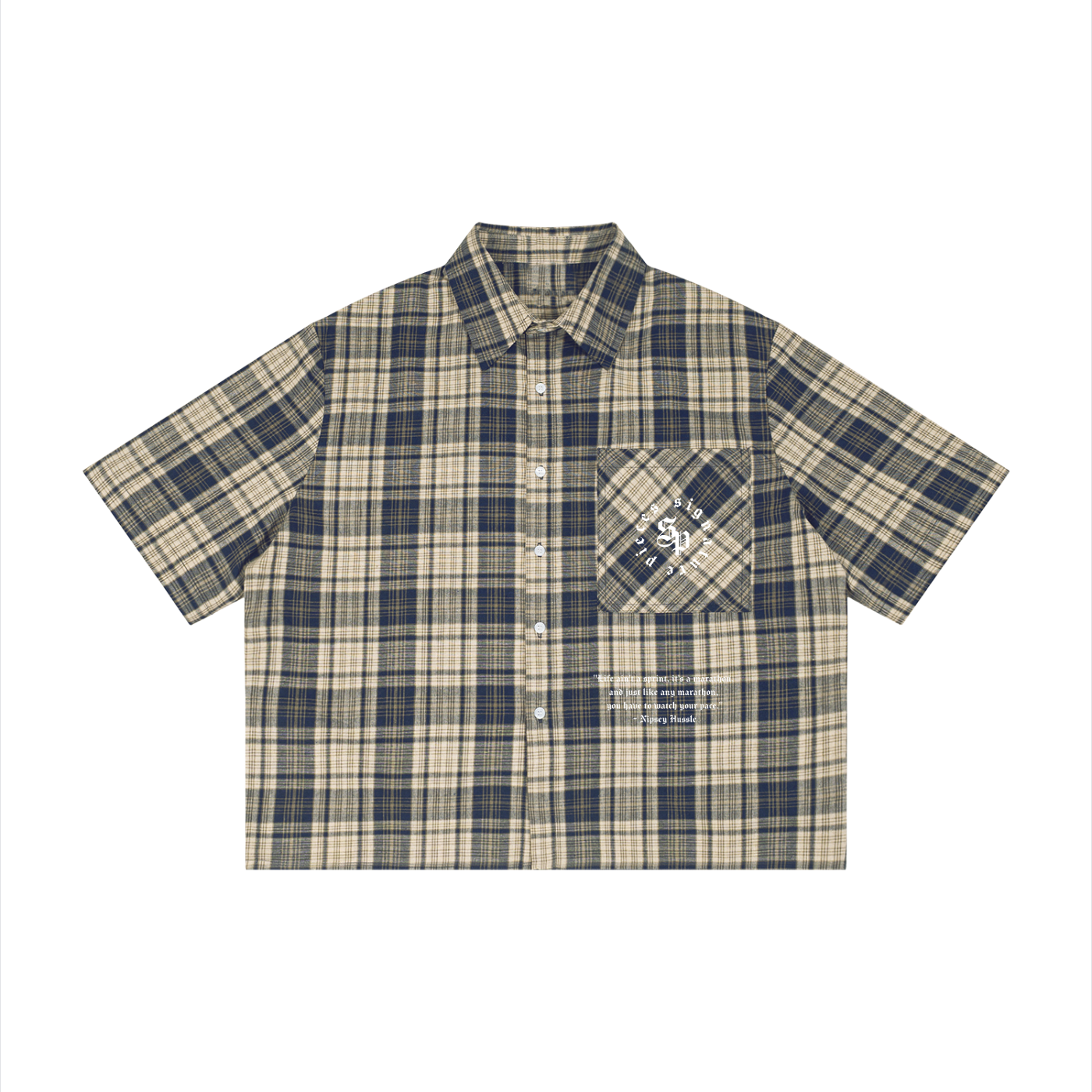 Plaid Boxy Short Sleeve Shirt