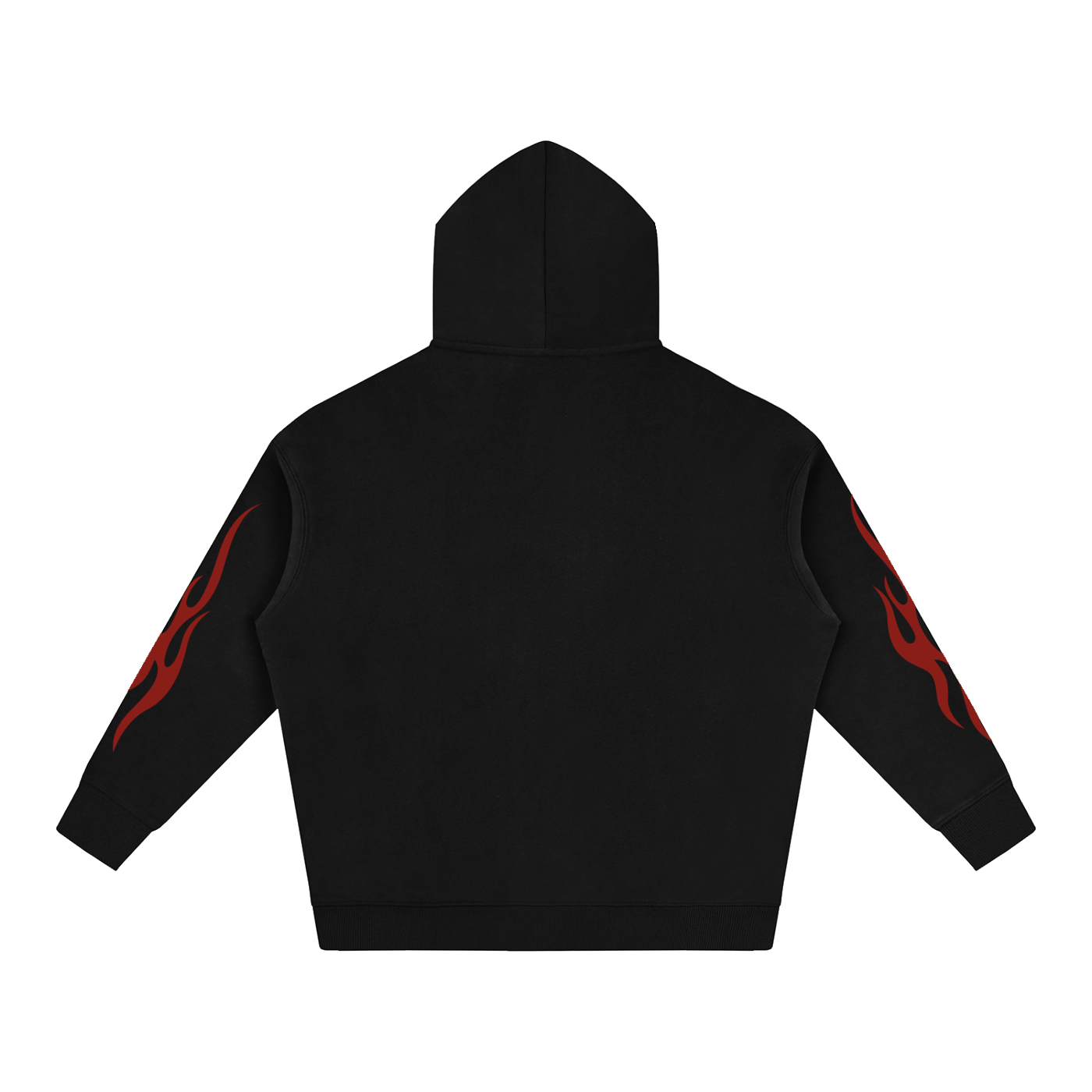 S.P. x L.E. Burgundy Flame Oversize Graphic Hoodie (4 Colorways)