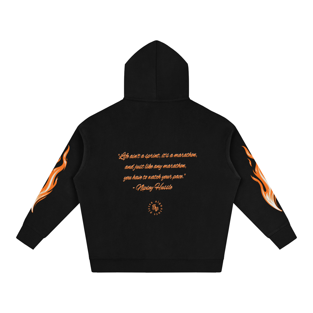Run Your Race Oversize Graphic Hoodie