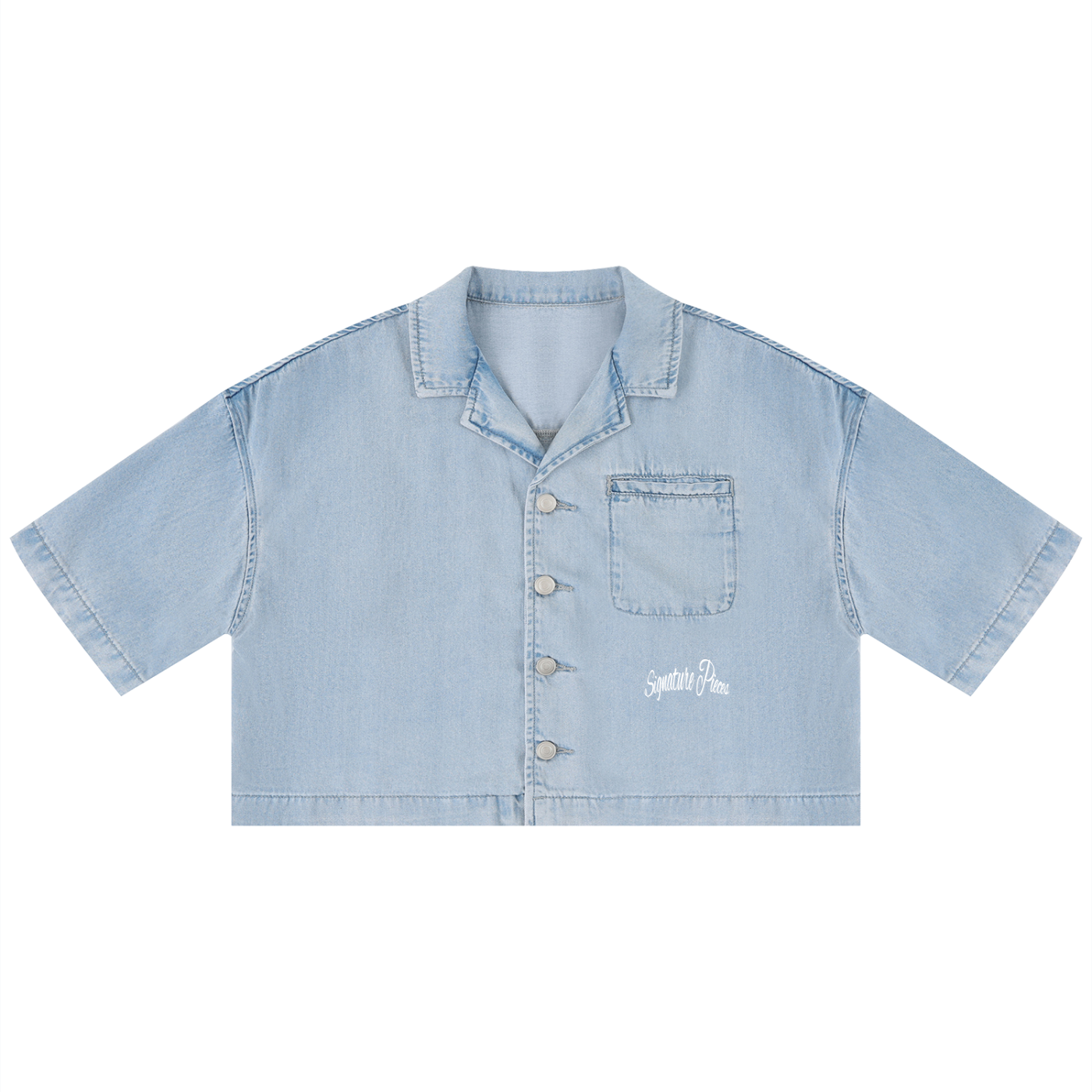 Women's Vintage Wash Boxy Cropped Shirt