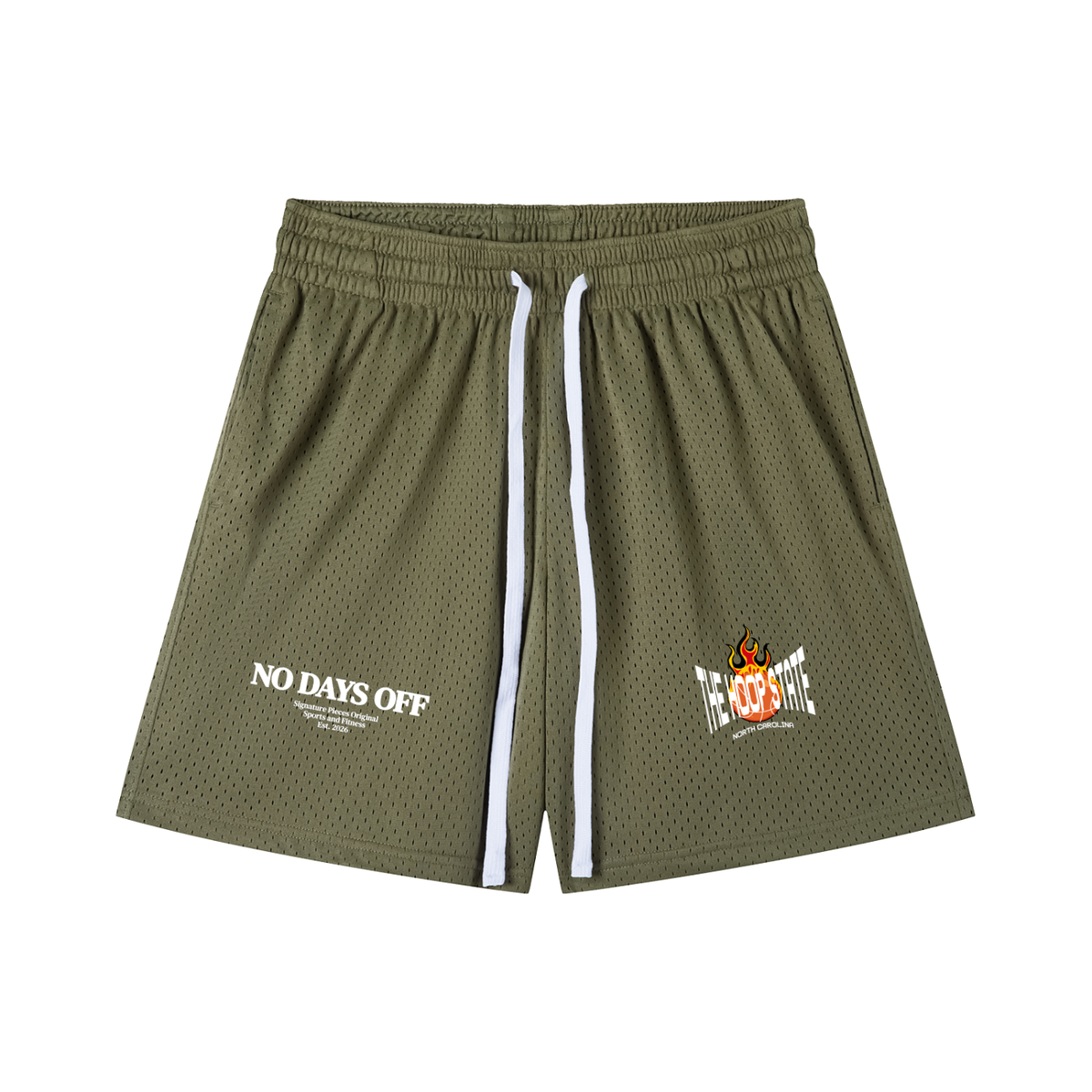 N.D.O. x Hoop State N.C. Graphic Basketball Shorts (8 colorways)
