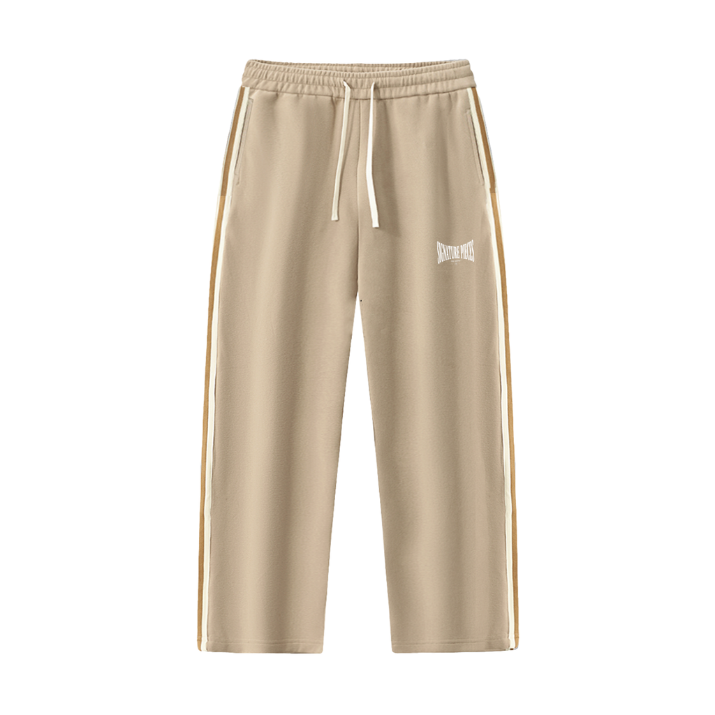 S.P. x O.L. Contrast Side-Stripe Straight-Leg Pants (3 Colorways)