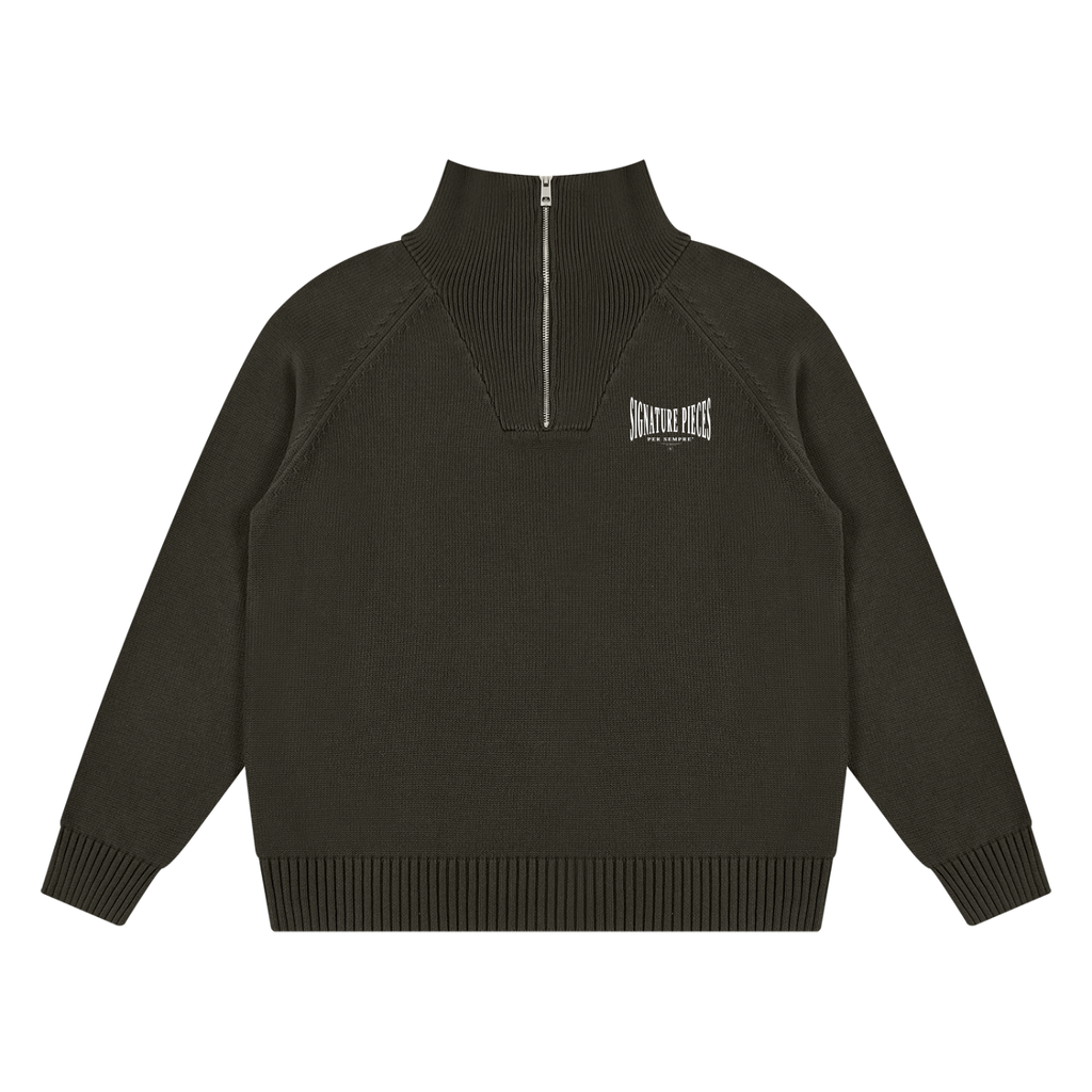 S.P. Per Sempre' Quarter-Zip Pullover Sweatshirt (3 Colorways)