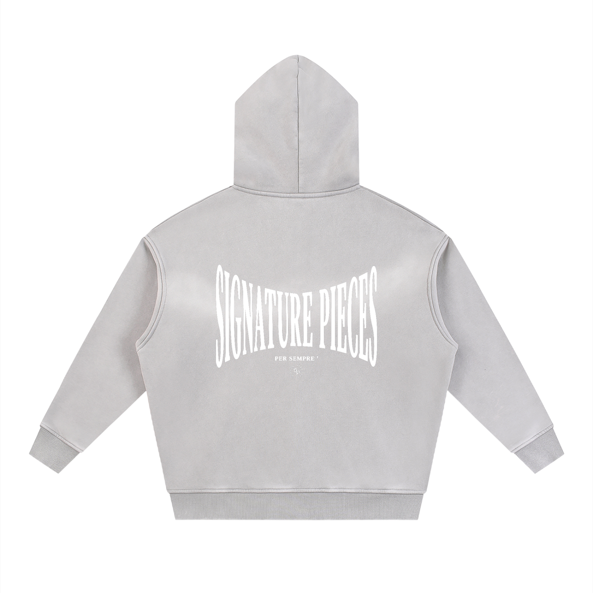 S.P. x O.L. Light Gray Sunfade Two-way Zipper Boxy Hoodie