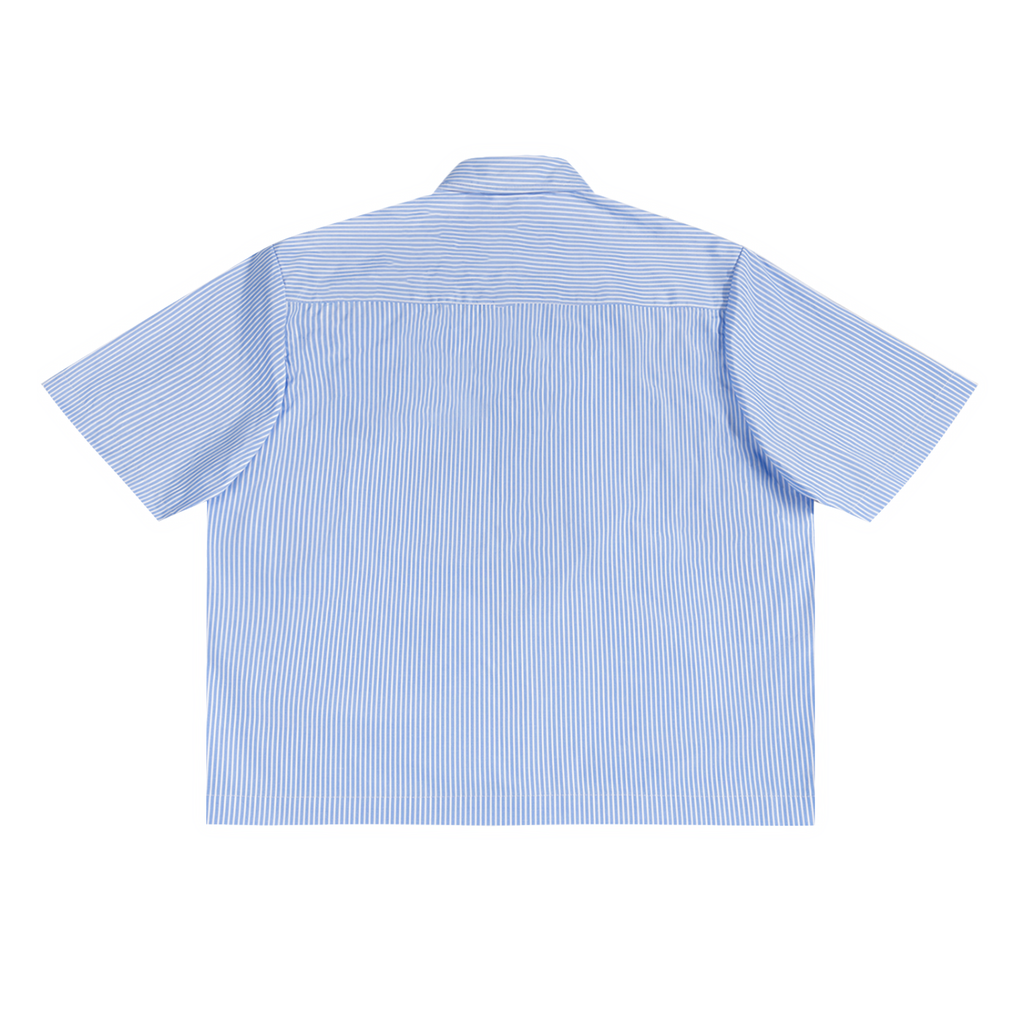 S.P. x O.L. Boxy Oversized Vertical Stripe Button Down