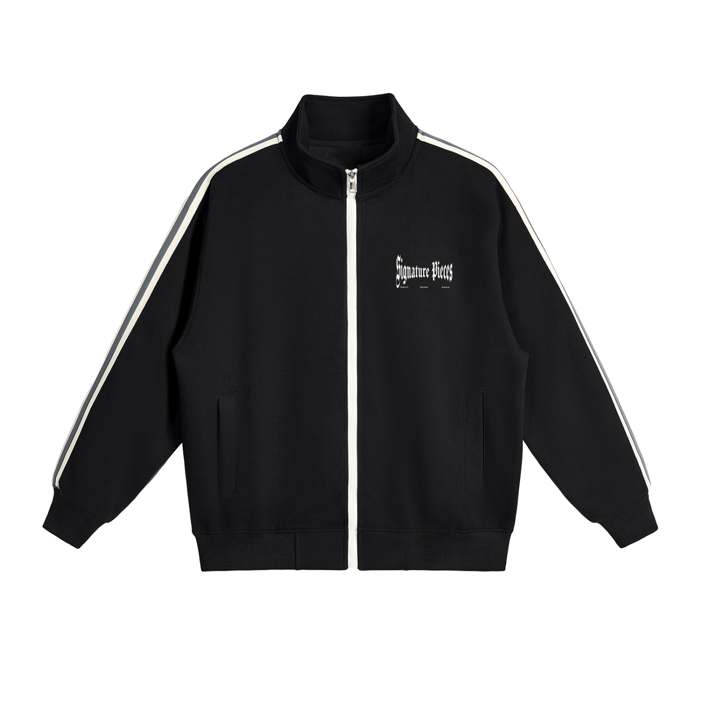 Contrast Side-Stripe Stand Collar Jacket (3 Colorways)