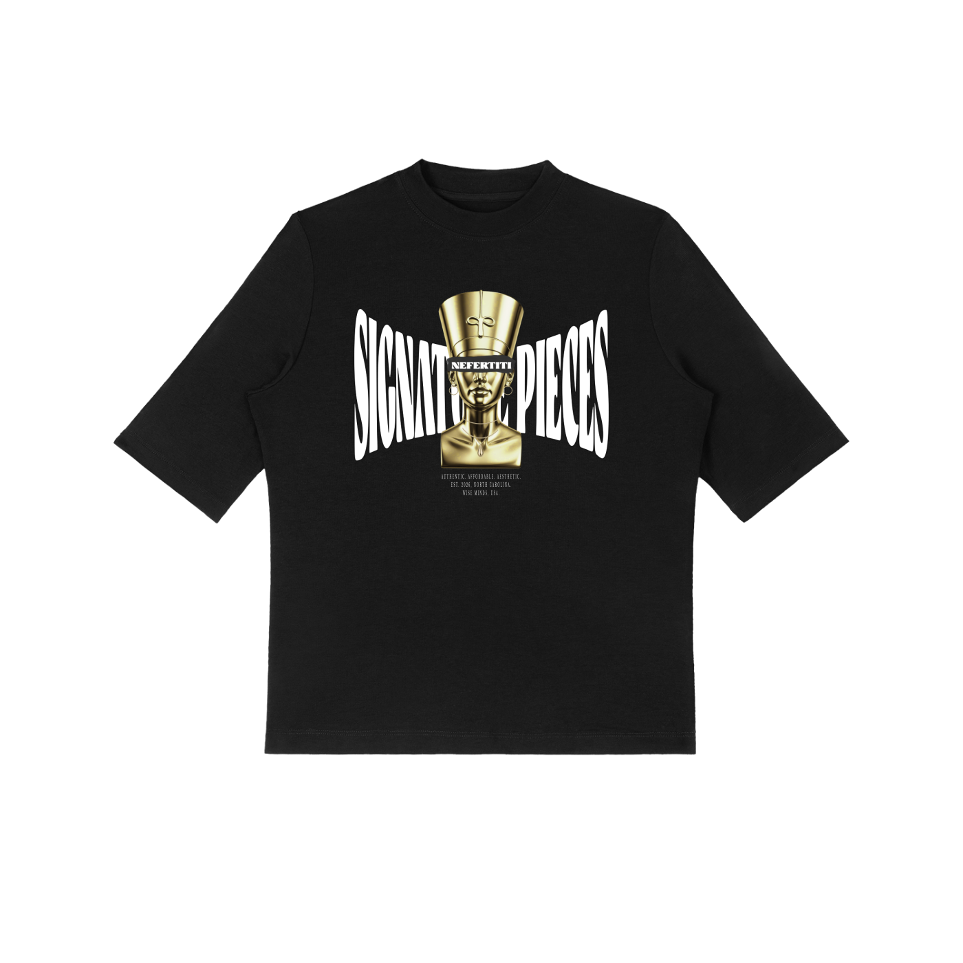 Nefertiti Black Graphic Tee