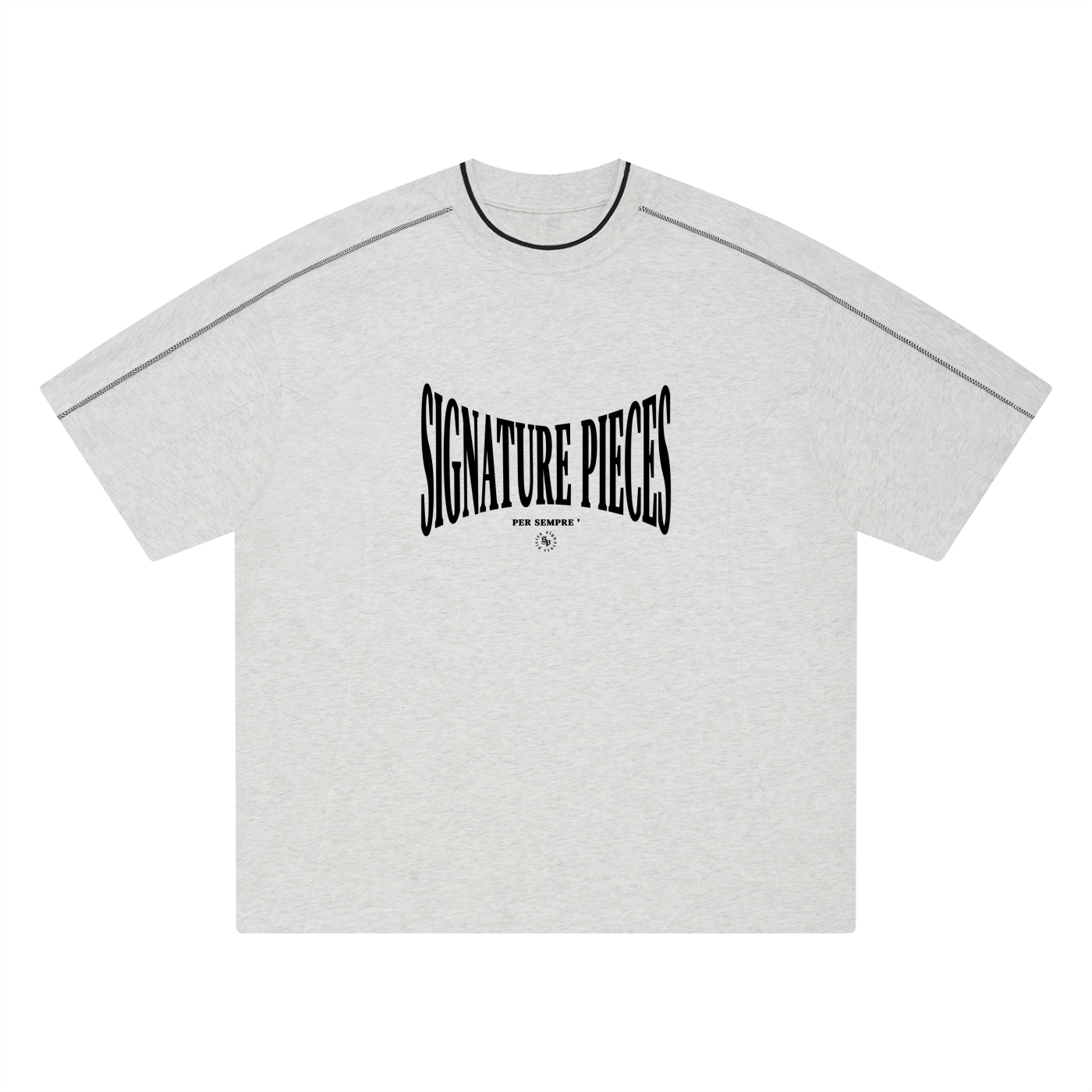 S.P. x O.L./B.L. Oversized Contrast Tape T-Shirt
