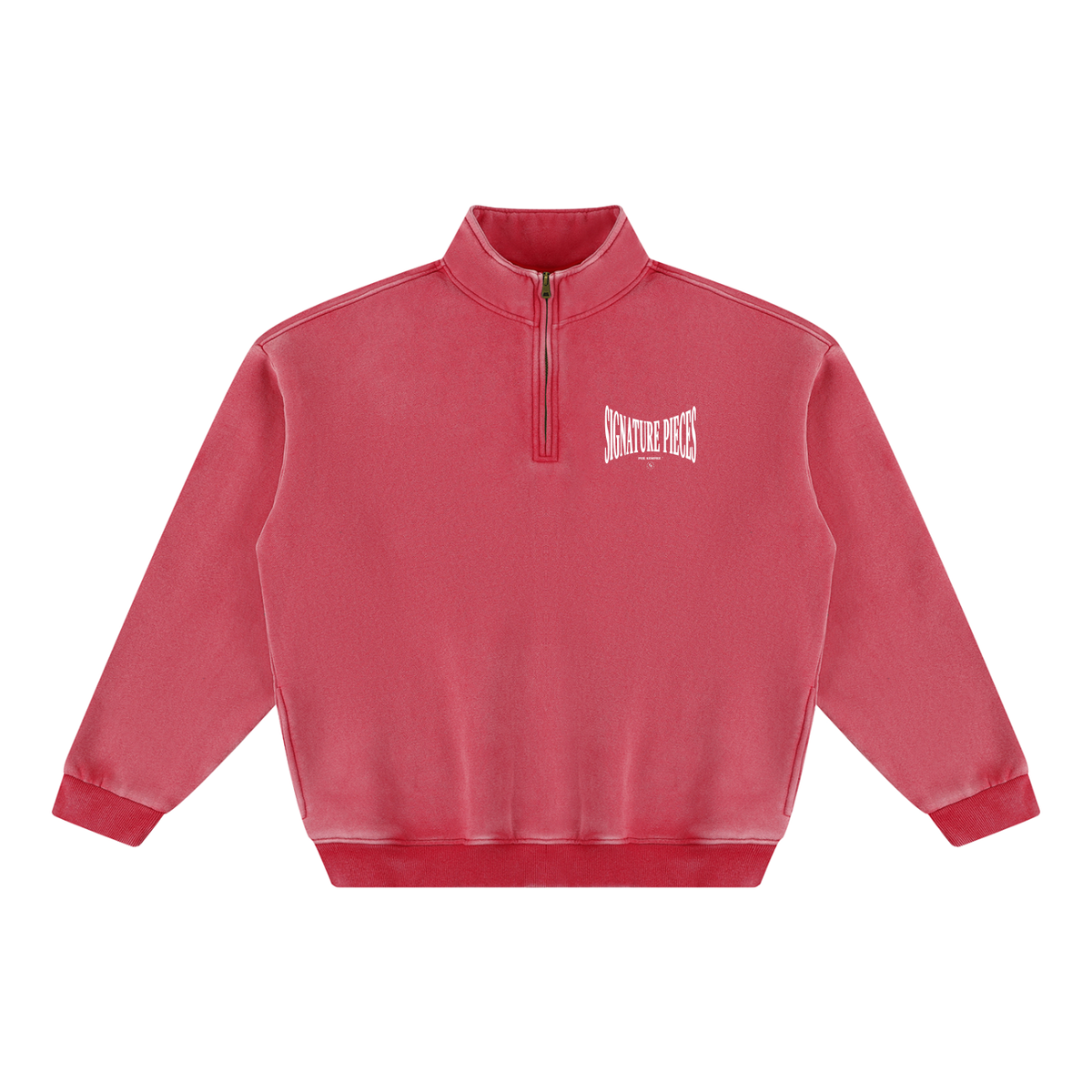 S.P. x O.L. Set Vintage Wash Quarter Zip Fleece Sweatshirt (5 Colorways)