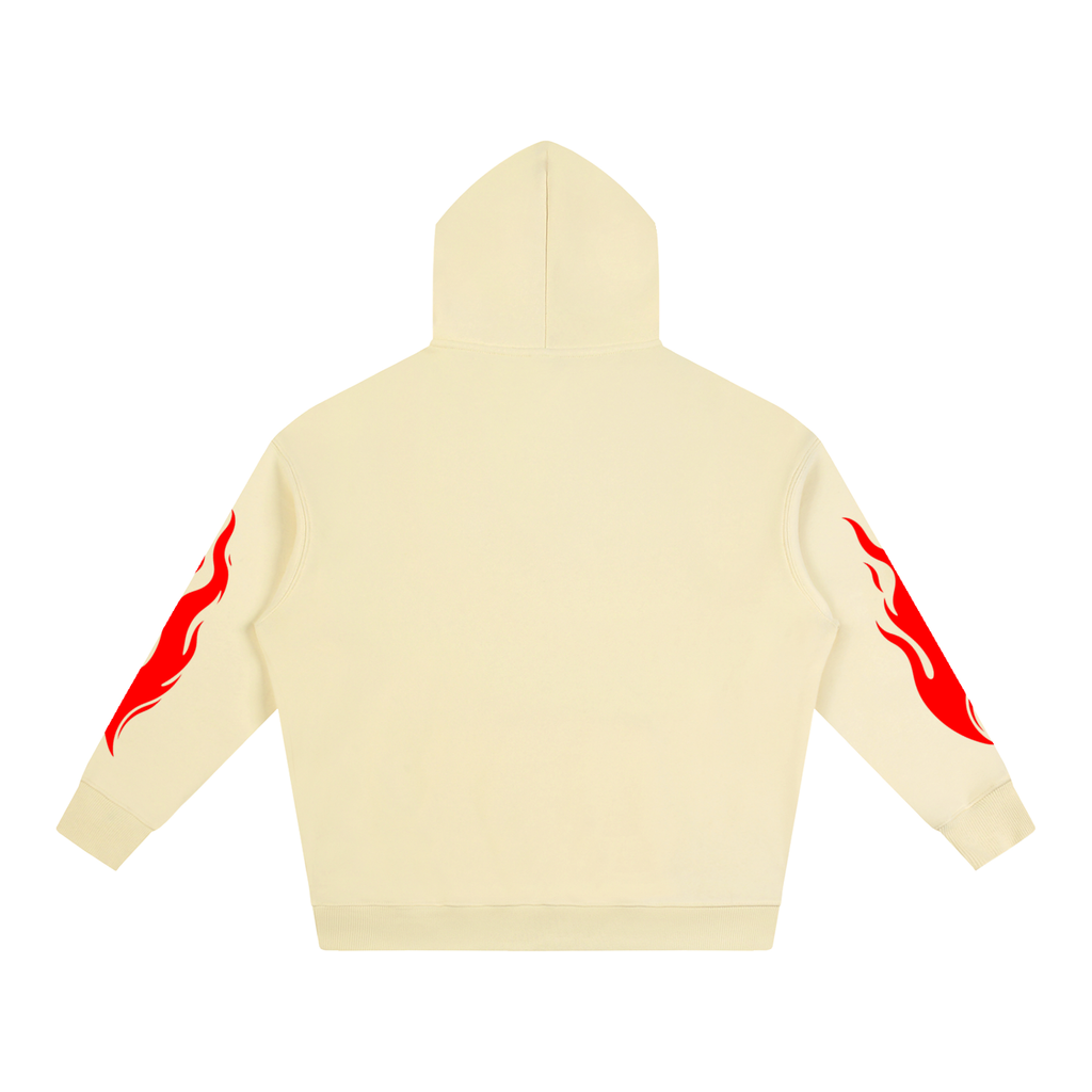 Tattooed Statue x Red Flame Oversize Graphic Hoodie