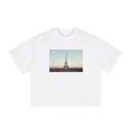 Paris, France White Boxy Graphic Tee
