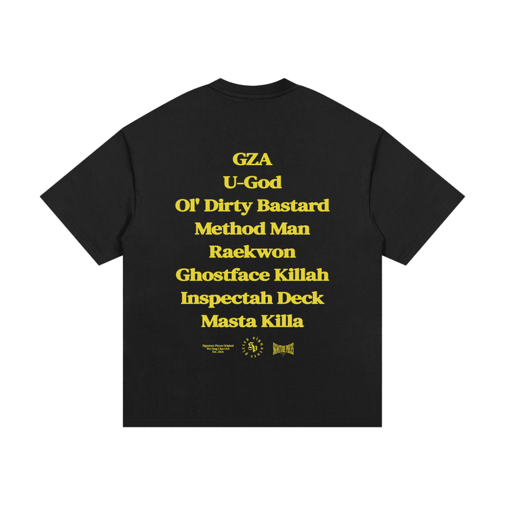 Wu-Tang Clan Live Real 1993 Flyer x S.P. Black Heavyweight Graphic Tee