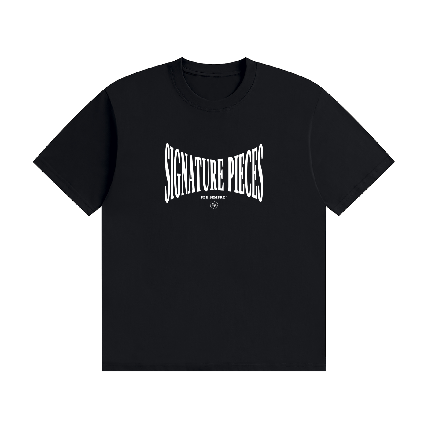 S.P. x White O.L. Black Seamless Cotton Tee (Scale)