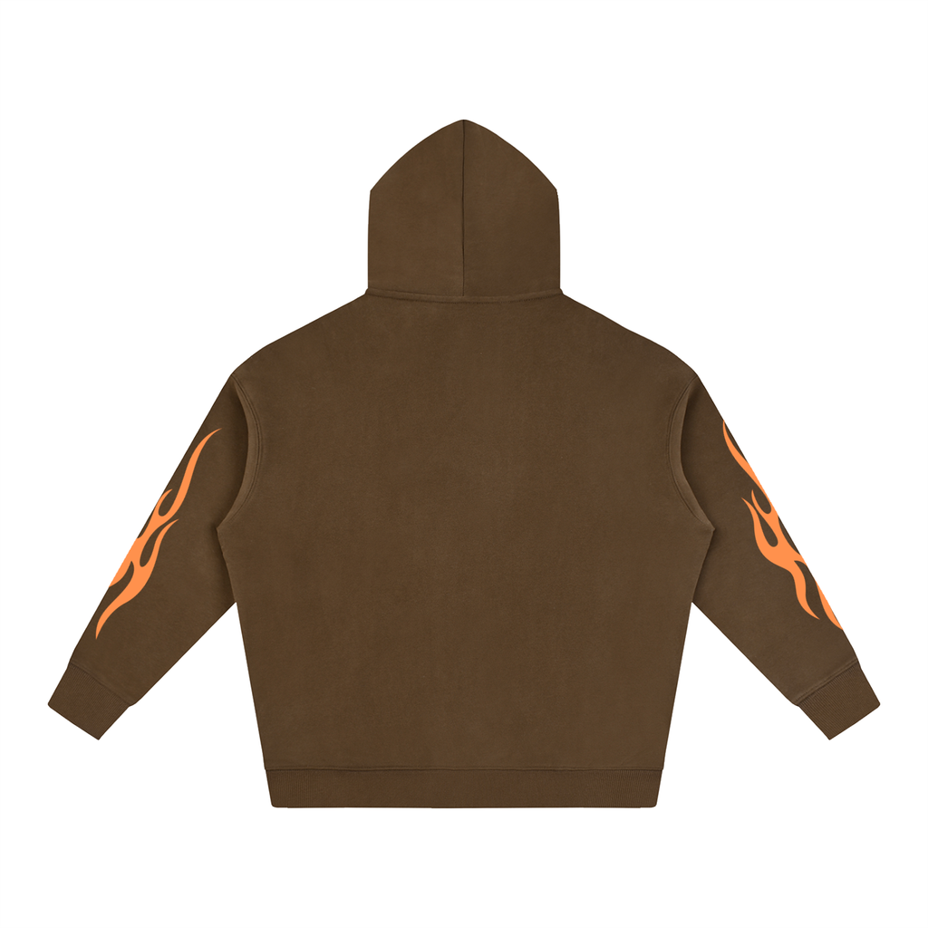 S.P. x L.E. Orange Flame Oversize Graphic Hoodie (5 Colorways)