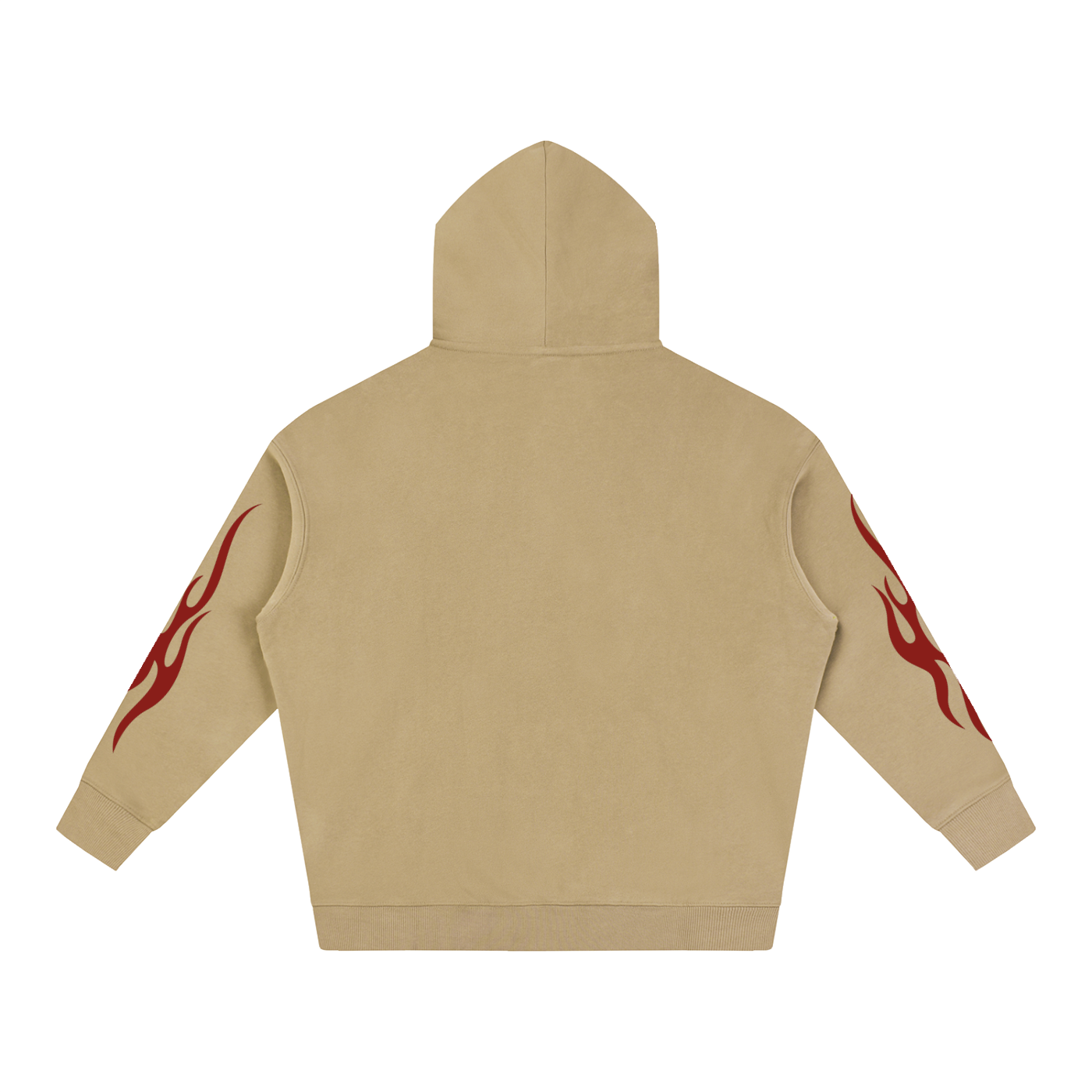S.P. x L.E. Burgundy Flame Oversize Graphic Hoodie (4 Colorways)