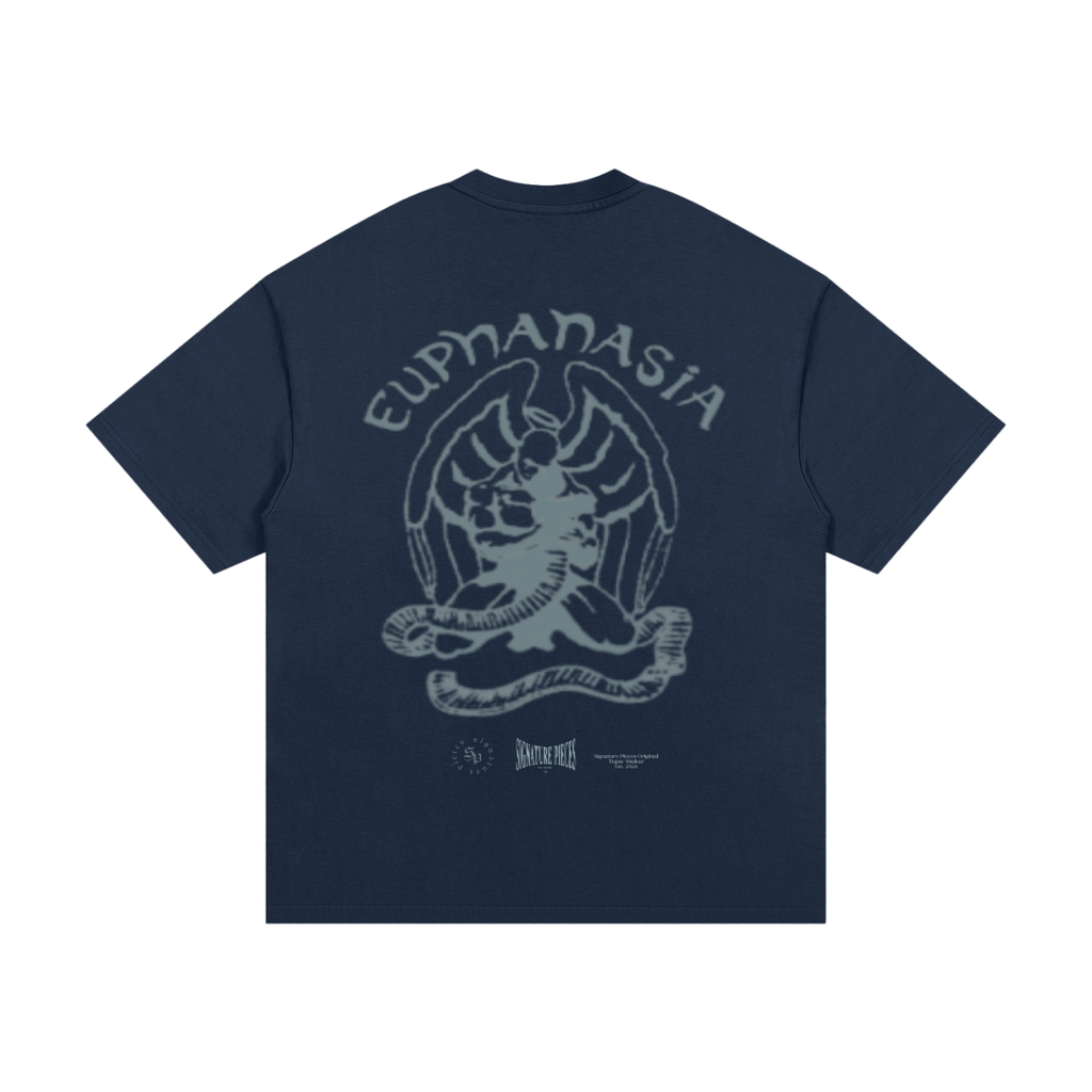 Tupac Shakur x Euphanasia Navy Heavyweight Graphic Tee