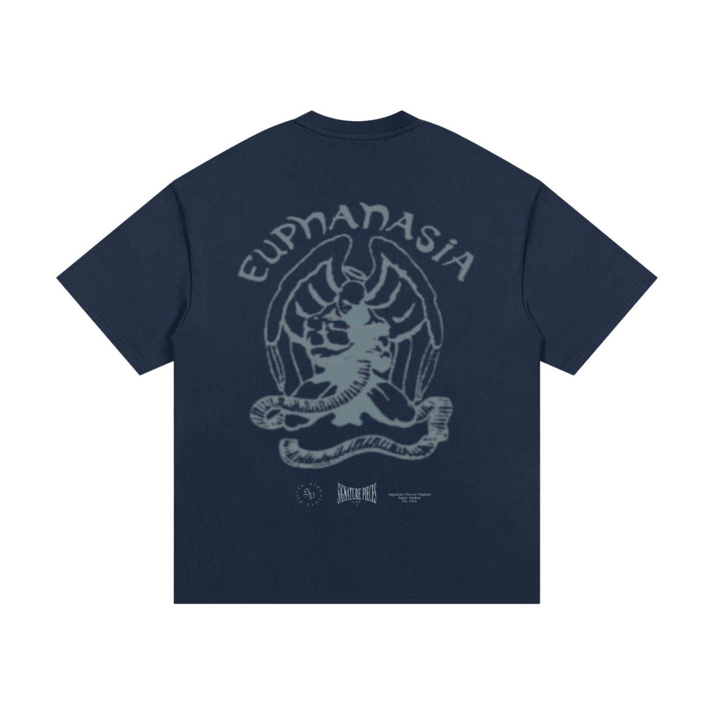 Tupac Shakur x Euphanasia Navy Heavyweight Graphic Tee
