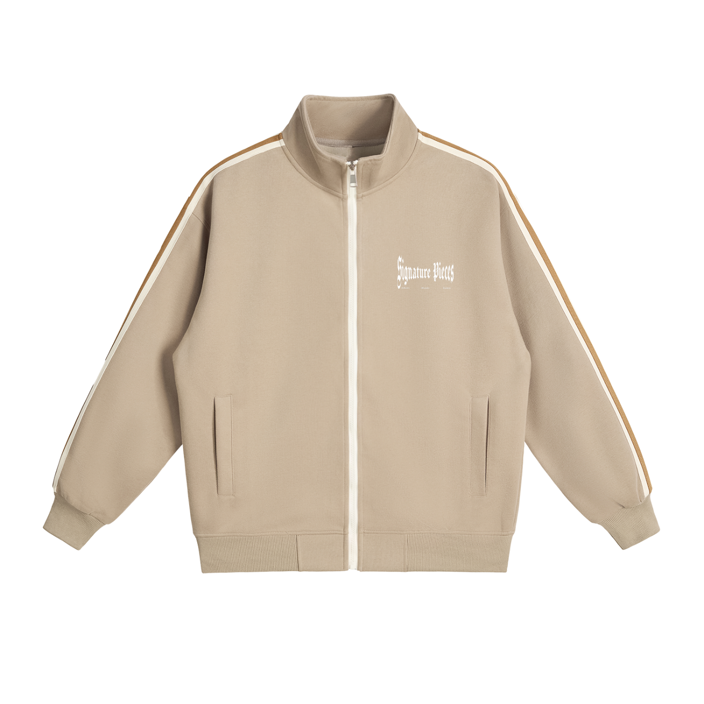 Contrast Side-Stripe Stand Collar Jacket (3 Colorways)