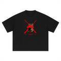 Red X Face Off Oversized Graphic Tee