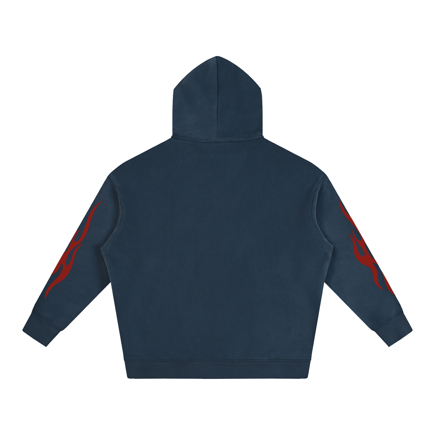 S.P. x L.E. Burgundy Flame Oversize Graphic Hoodie (4 Colorways)