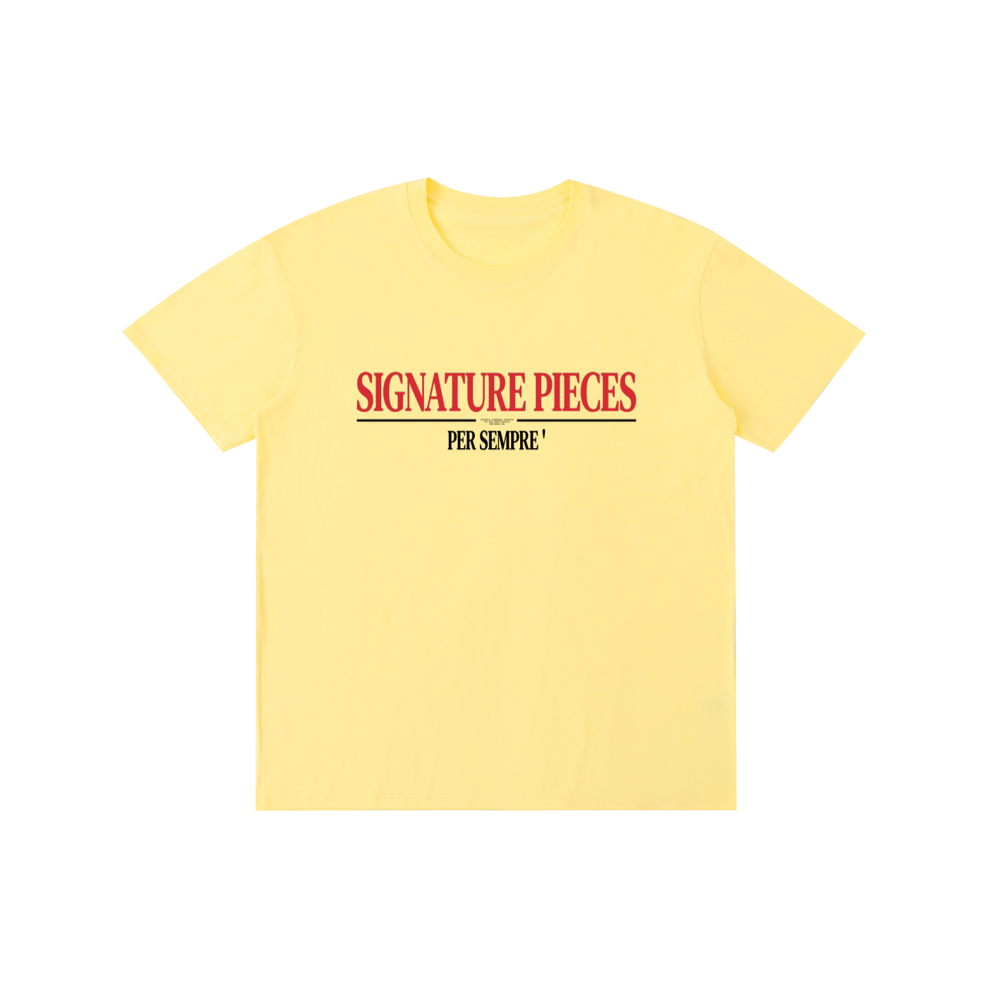 S.P. Per Sempre' Red Duo Yellow Pure Cotton Tee (Scale)