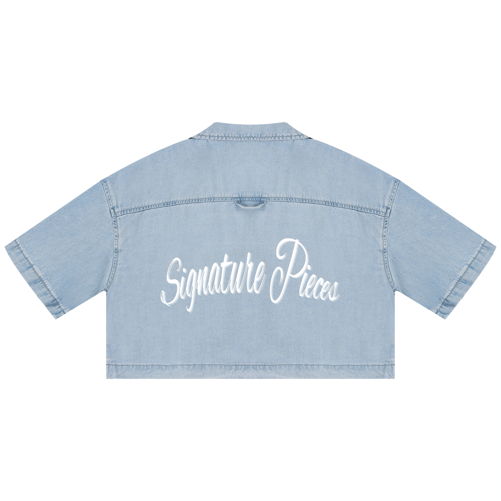 Women's Vintage Wash Boxy Cropped Shirt