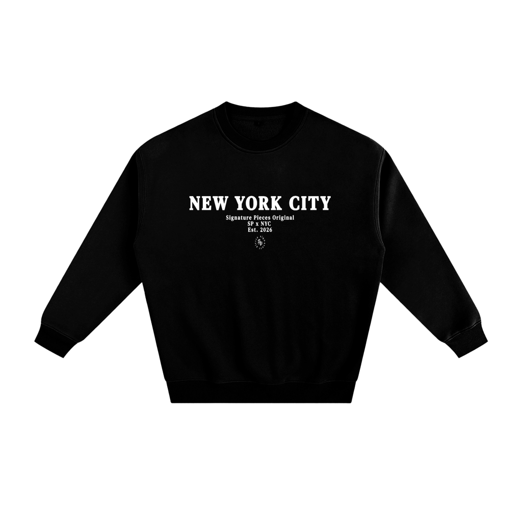 S.P. x NYC Black Fleeced Sweatshirt