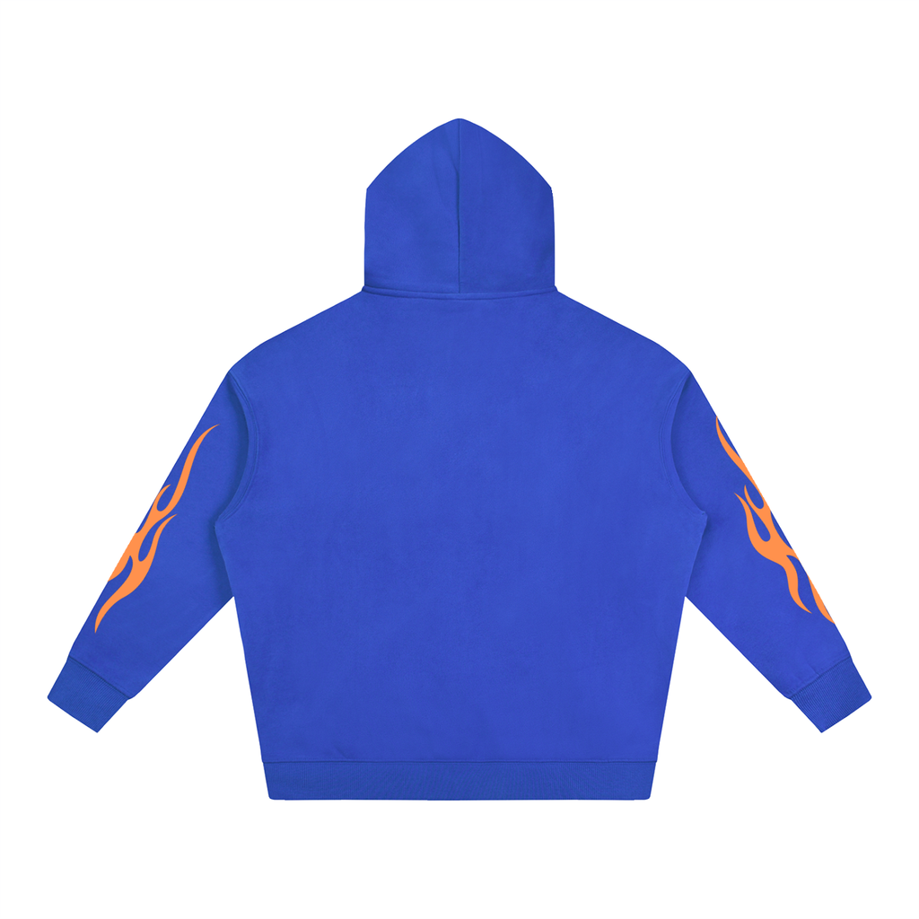 S.P. x L.E. Orange Flame Oversize Graphic Hoodie (5 Colorways)
